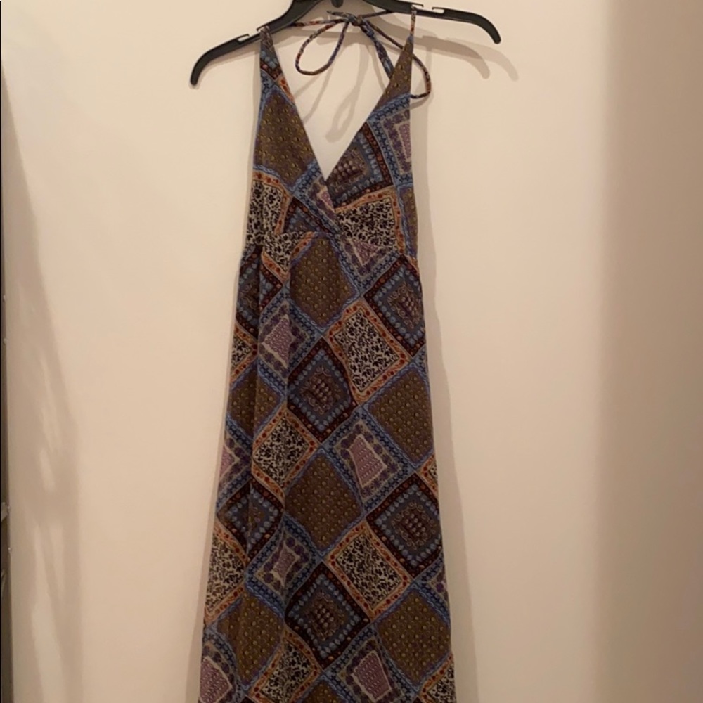 Neutral Color Pattern Dress